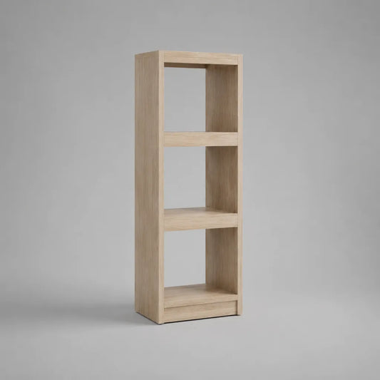 Bücherregal aus melaminbeschichteter Spanplatte mit 3 offenen Fächern, Eiche hell, 120 × 40 × 30 cm